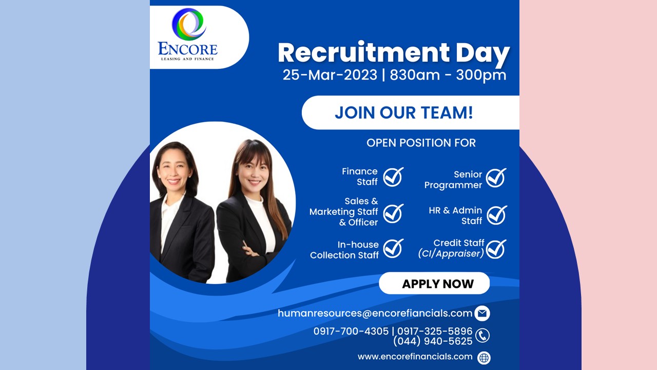 Encore Recruitment Day on March 25, 2023
